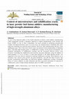 Research paper thumbnail of Control of microstructure and solidification cracks in laser powder bed fusion additive manufacturing of high-strength aluminum alloys