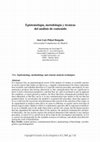 Research paper thumbnail of Epistemología, metodología y técnicas del análisis de contenido