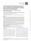 Research paper thumbnail of A new method for constructing tumor specific gene co-expression networks based on samples with tumor purity heterogeneity