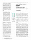 Research paper thumbnail of David Armstrong, "When Judaism Became Judaism" (Review of Yonatan Adler, The Origins of Judaism). In: Christian Century, September, 2023