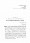 Research paper thumbnail of La responsabilidad patrimonial de las Administraciones públicas