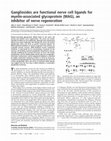 Research paper thumbnail of Gangliosides are functional nerve cell ligands for myelin-associated glycoprotein (MAG), an inhibitor of nerve regeneration