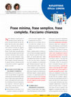 Research paper thumbnail of Frase minima, frase semplice, frase completa. Facciamo chiarezza.