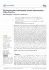 Research paper thumbnail of Digital Competence Development in Public Administration Higher Education