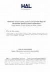 Research paper thumbnail of Molecular nanocrystals grown in sol-gel thin films for ultrabright chemical sensor applications