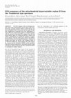 Research paper thumbnail of DNA sequence of the mitochondrial hypervariable region II from the Neandertal type specimen