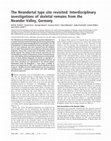 Research paper thumbnail of The Neandertal type site revisited: Interdisciplinary investigations of skeletal remains from the Neander Valley, Germany