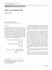 Research paper thumbnail of Editor's note September 2014