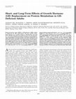 Research paper thumbnail of Short- and Long-Term Effects of Growth Hormone (GH) Replacement on Protein Metabolism in GH-Deficient Adults