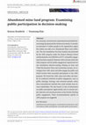 Research paper thumbnail of Abandoned mine land program: Examining public participation in decision-making