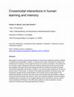 Research paper thumbnail of Crossmodal interactions in human learning and memory