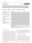 Research paper thumbnail of Effects of testosterone enanthate and resistance training on myocardium in Wistar rats; clinical and anatomical pathology