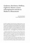 Research paper thumbnail of Guidonista, Marchettista, Hothbista, Gaphurista. Maestri e auctores nell'insegnamento musicale tra Medioevo e Rinascimento