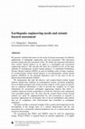 Research paper thumbnail of Earthquake engineering needs and seismic hazard assessment