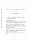 Research paper thumbnail of Generic Stability and Modes of Convergence