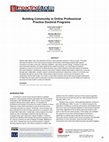 Research paper thumbnail of Building Community in Online Professional Practice Doctoral Programs