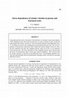 Research paper thumbnail of Stress Dependences of Seismic Velocities in Porous and Fractured Rocks