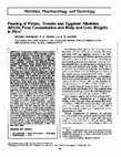 Research paper thumbnail of Feeding of Potato, Tomato and Eggplant Alkaloids Affects Food Consumption and Body and Liver Weights in Mice