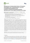 Research paper thumbnail of Mechanisms of Antimicrobial Action of Cinnamon and Oregano Oils, Cinnamaldehyde, Carvacrol, 2,5-Dihydroxybenzaldehyde, and 2-Hydroxy-5-Methoxybenzaldehyde against Mycobacterium avium subsp. paratuberculosis (Map)