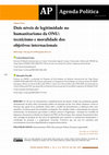 Research paper thumbnail of Dois níveis de legitimidade no humanitarismo da ONU: tecnicismo e moralidade dos objetivos internacionais / Two levels of legitimacy in UN humanitarianism: technicality and morality of international goals