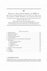 Research paper thumbnail of CritiCal analysis of impaCt of Gst on synthetiC fibre seGment of textile seCtor