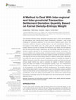 Research paper thumbnail of A Method to Deal With Inter-regional and Inter-provincial Transaction Settlement Deviation Quantity Based on Kernel Density–Entropy Weight