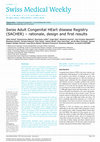 Research paper thumbnail of Swiss Adult Congenital HEart disease Registry (SACHER) - rationale, design and first results