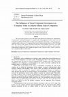 Research paper thumbnail of The Influence of Good Corporate Governance on Company Value in Jakarta Islamic Index Companies