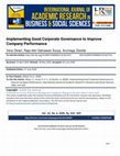 Research paper thumbnail of Implementing Good Corporate Governance to Improve Company Performance