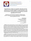 Research paper thumbnail of Experiencias vividas en la gestión educativa de las políticas de inclusión digital