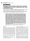 Research paper thumbnail of Independent protein-profiling studies show a decrease in apolipoprotein A1 levels in schizophrenia CSF, brain and peripheral tissues