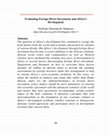 Research paper thumbnail of Evaluating Foreign Direct Investment and Africa's Development