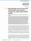 Research paper thumbnail of DNA-damage and cell cycle arrest initiated anti-cancer potency of super tiny carbon dots on MCF7 cell line