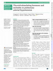 Research paper thumbnail of Thyroid-stimulating hormone and mortality in pulmonary arterial hypertension