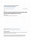 Research paper thumbnail of Full faith and credit: Interstate enforcement of protection orders under the Violence Against Women Act of 1994