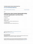 Research paper thumbnail of Teaching Social Justice Lawyering: Systematically Including Community Legal Education in Clinical Legal Education