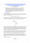 Research paper thumbnail of From Coulomb’s force to magnetic force and experiments that show parallel-to-current magnetic force (letter)