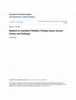 Research paper thumbnail of Research on Australian E-Retailers: Srtategic Issues, Success Factors, and Challenges