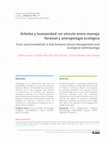 Research paper thumbnail of Árboles y humanidad: un vínculo entre manejo forestal y antropología ecológica Trees and humankind: a link between forest management and ecological anthropology