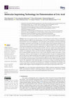 Research paper thumbnail of Molecular Imprinting Technology for Determination of Uric Acid