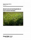 Research paper thumbnail of Nonstructural carbohydrates in cool-season grasses