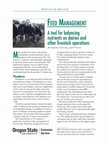 Research paper thumbnail of Feed management : a tool for balancing nutrients on dairies and other livestock operations