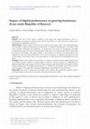 Research paper thumbnail of Impact of digital performance in growing businesses (Case study Republic of Kosovo)