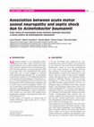 Research paper thumbnail of Association between acute motor axonal neuropathy and septic shock due to Acinetobacter baumannii