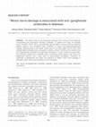 Research paper thumbnail of Motor nerve damage is associated with anti-ganglioside antibodies in diabetes