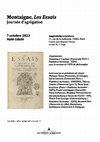 Research paper thumbnail of Montaigne, Les Essais, journée d'agrégation, Université Paris 1 Panthéon-Sorbonne