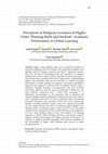 Research paper thumbnail of Perception of Religious Lecturers of Higher Order Thinking Skills and Students’ Academic Performance in Online Learning