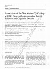 Research paper thumbnail of Association of the New Variant Tyr424Asp at TBK1 Gene with Amyotrophic Lateral Sclerosis and Cognitive Decline