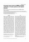 Research paper thumbnail of Increased serum levels of NMDA receptor antibodies in female patients with bipolar disorder