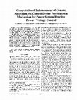 Research paper thumbnail of Computational enhancement of genetic algorithm via control device pre-selection mechanism for power system reactive power/voltage control